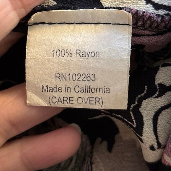 Loco Lindo Size M Floral Print Midi Dress Vintage Retro Pinup - Picture 5 of 6